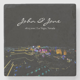 Personalisiert Las Vegas Skyline Stone Untersetzer