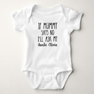 Personalisiert lasse mich nicht meine Tante anrufe Baby Strampler