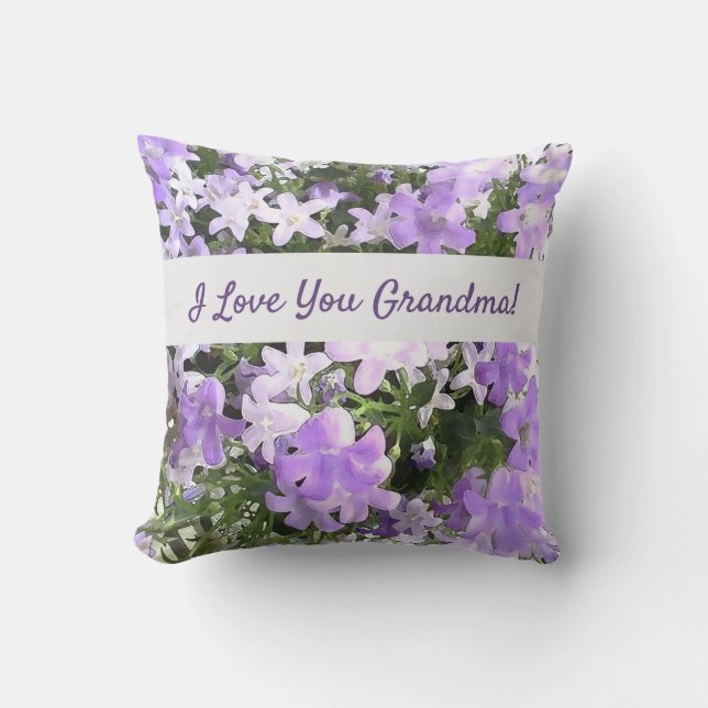Personalisiert Lavendel Floral Ladys Custom Gift Kissen (Vorderseite)