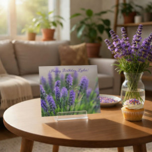 Personalisiert Lavendel Geburtstagskarte Postkarte