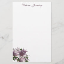 Personalisiert Lavendel Rose Blumengestationspapie