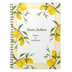 Personalisiert Lemon Citrus Botanic Notebook Notizblock