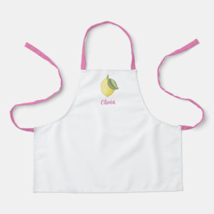 Personalisiert Lemon Kitchen Schürze - Pink