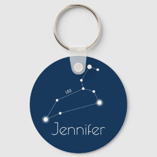 Personalisiert Leo Zodiac-Konstellation Schlüsselanhänger