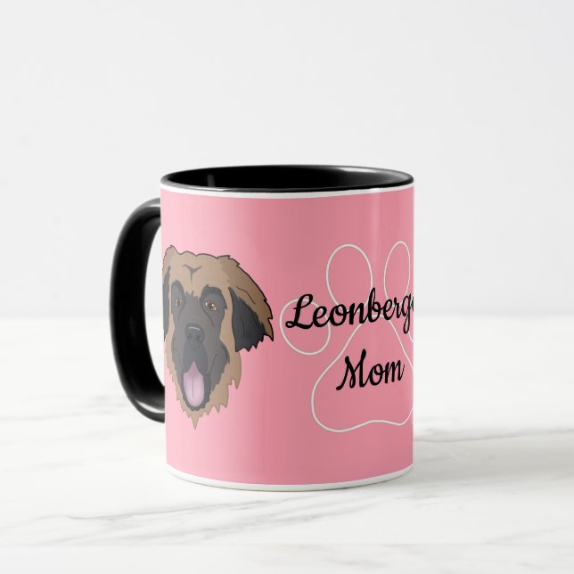 Personalisiert Leonberger Vater/Mama Tasse (Vorderseite Links)