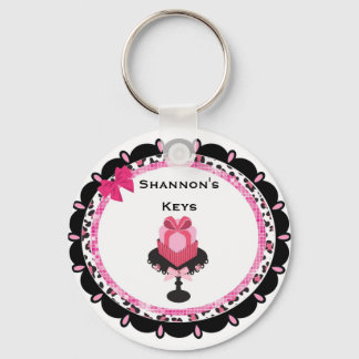 Personalisiert Leopard Bling Cupcake Schlüsselanhä Schlüsselanhänger