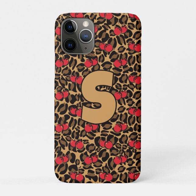 Personalisiert Leopard Cherries Case-Mate iPhone Hülle (Rückseite)