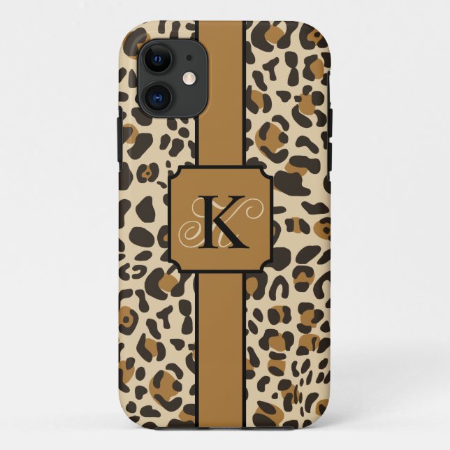 Personalisiert Leopard Jaguar Animal Print Muster Case-Mate iPhone Hülle (Rückseite)