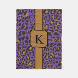 Personalisiert Leopard Jaguar Animal Print Muster Fleecedecke
