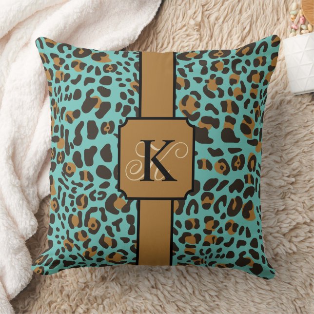 Personalisiert Leopard Jaguar Animal Print Muster Kissen (Decke)