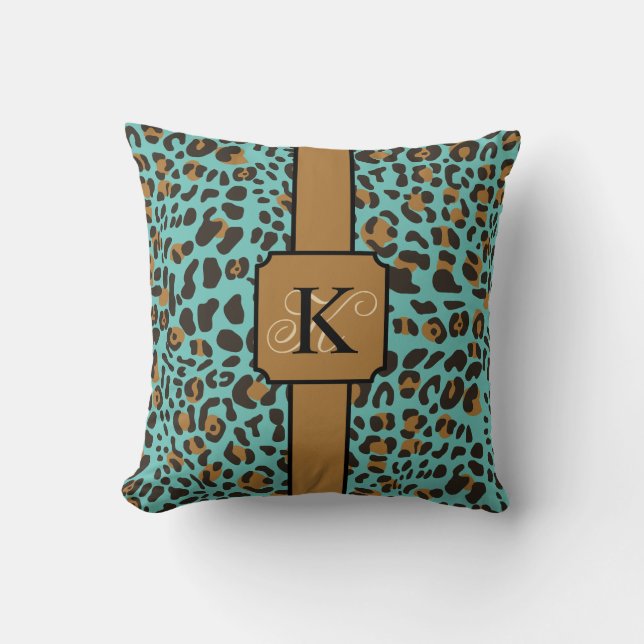 Personalisiert Leopard Jaguar Animal Print Muster Kissen (Vorderseite)