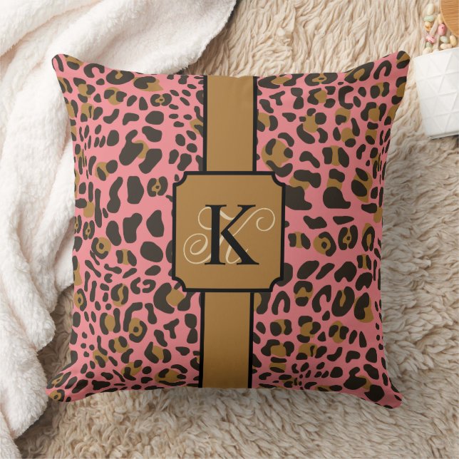 Personalisiert Leopard Jaguar Animal Print Muster Kissen (Decke)