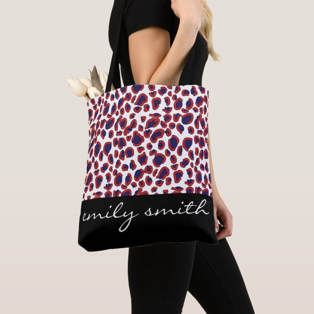 Personalisiert Leopard Muster Tote Bag Tasche (Von Nahem)