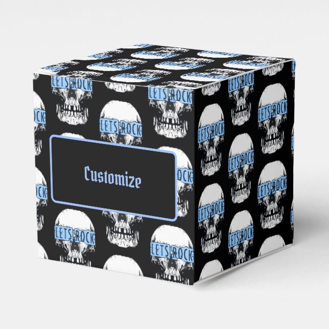 Personalisiert Let's Rock Skull Geschenkschachtel (Vorderseite)