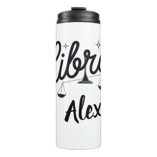 Personalisiert Libra Zodiac Signa Art Thermosbecher