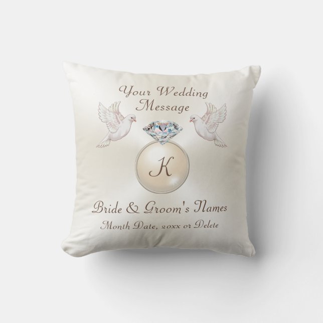 Personalisiert, Liebesgeschenke, Hochzeit Kissen (Vorderseite)