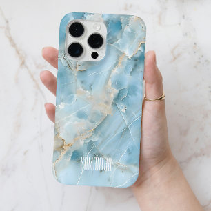 Personalisiert Light Blue Gemstone Moderner Chic N Case-Mate iPhone Hülle