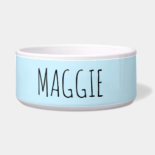 Personalisiert Light Blue Keramik Pet Bowl Napf
