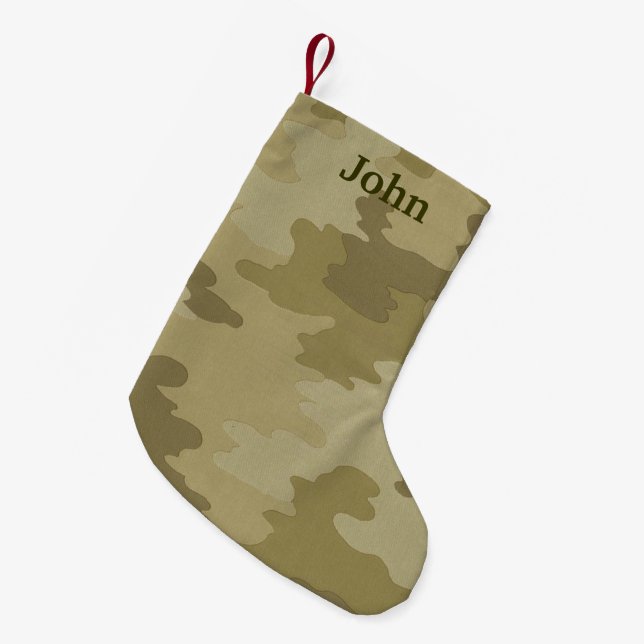 Personalisiert Light Camouflage Weihnachten Strump Kleiner Weihnachtsstrumpf (Vorderansicht (hängend))