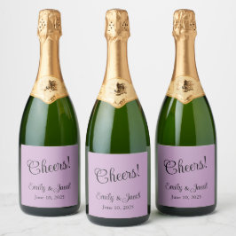 Personalisiert Lilac Champagne Labels