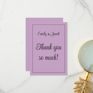 Personalisiert Lilac Dankeskarte