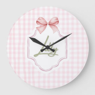 Personalisiert Lilly Baby Girl Kinderzimmer Bow&Gi Große Wanduhr