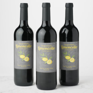 Personalisiert Limoncello Lemon Lemon   Weinetikett