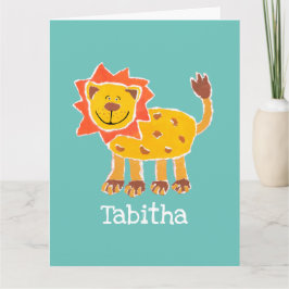 Personalisiert Lion Collage Print Birthday Card Karte