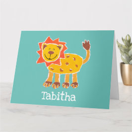 Personalisiert Lion Collage Print Birthday Card Karte