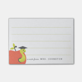 Personalisiert | Little Apple Teacher Stationery Post-it Klebezettel