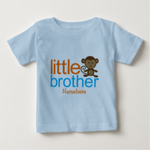 Personalisiert Little Brother Monkey Säugling T - Baby T-shirt