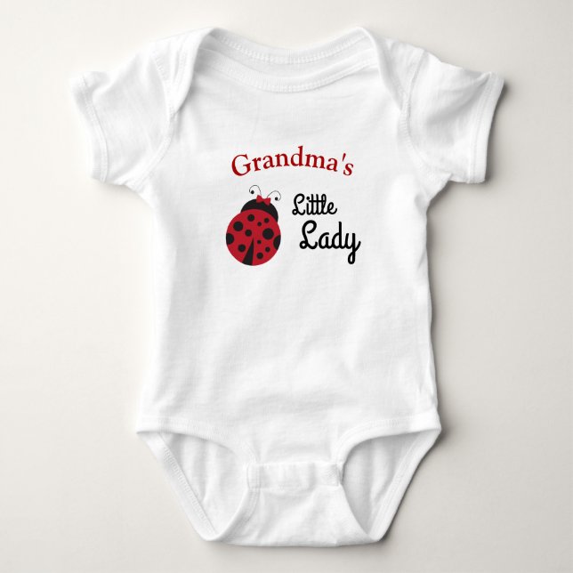 Personalisiert Little Ladybug Baby Bodysuit Baby Strampler (Vorderseite)