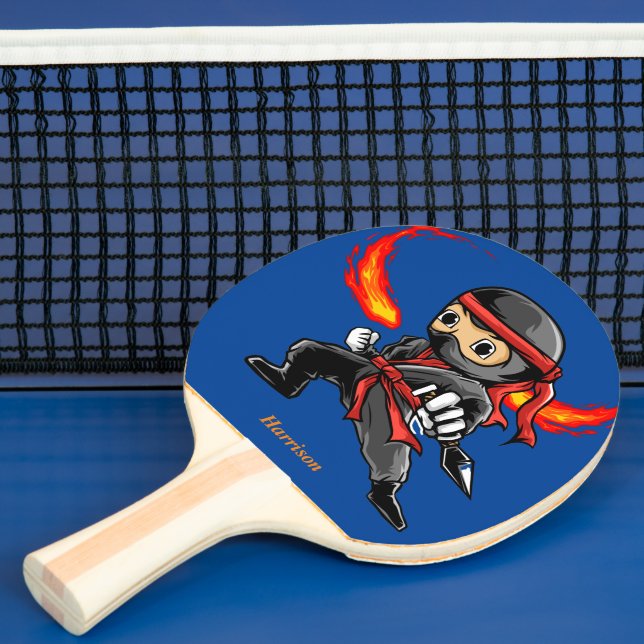 Personalisiert Little Ninja Ping Pong Paddle Tischtennis Schläger (InSitu)