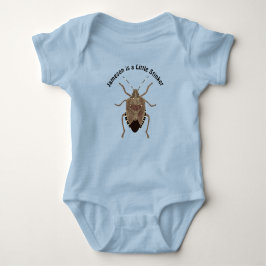 Personalisiert Little Stinker Brown Stink Bug Baby Strampler