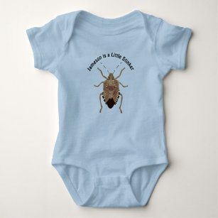 Personalisiert Little Stinker Brown Stink Bug Baby Strampler