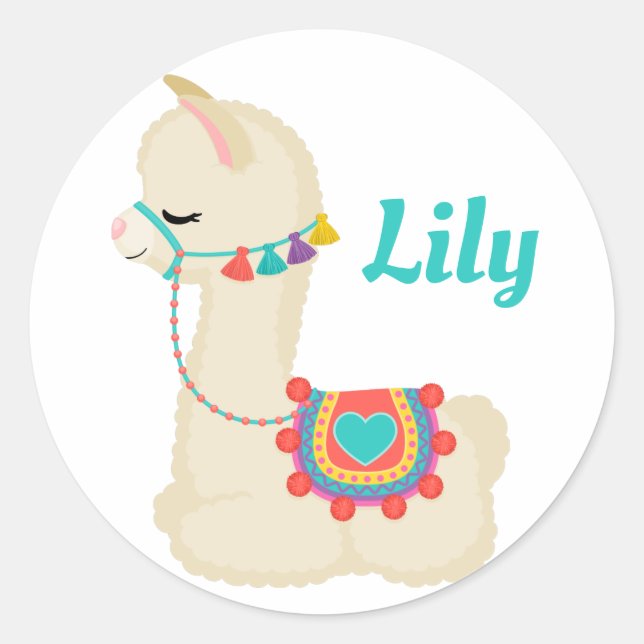 Personalisiert Llama Stickers (Vorderseite)