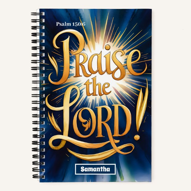 Personalisiert Lob Das Lord Christlich Journal Notizbuch (Vorderseite)