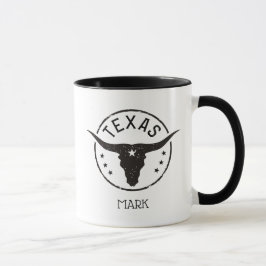 Personalisiert Longhorn Texas Tasse