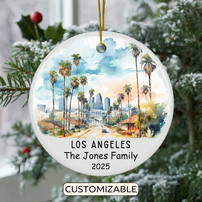 Personalisiert Los Angeles Ornament, Kalifornien Keramik Ornament (Von Creator hochgeladen)