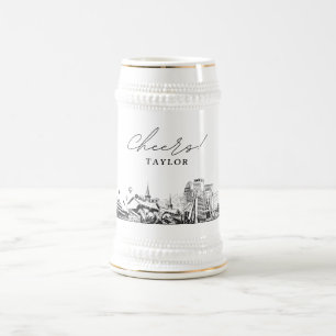 Personalisiert Louisville Geschenk Skyline Beer St Bierglas