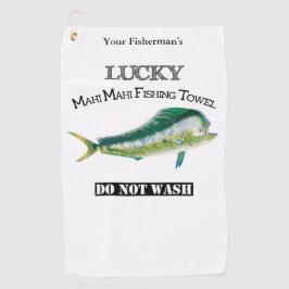 Personalisiert Lucky Mahi Mahi Angeltuch Golfhandtuch