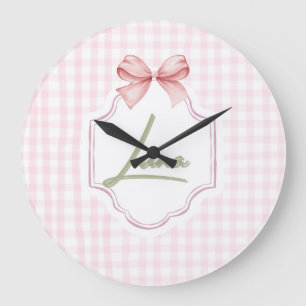 Personalisiert Luna Baby Girl Kinderzimmer Bow & G Große Wanduhr