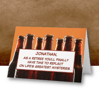 Personalisiert! Lustige Bier-Themen-Ruheständlerka Dankeskarte