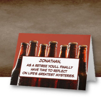 Personalisiert! Lustige Bier-Themen-Ruheständlerka Dankeskarte