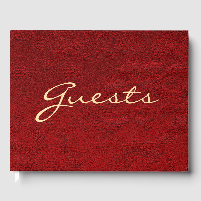 Personalisiert Luxuriöse Royal Velvet Print Gästebuch (Vorderseite)