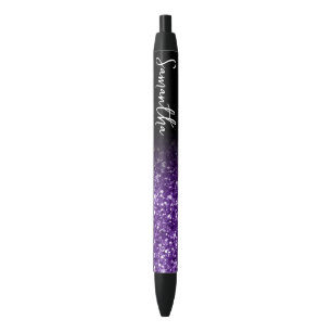 Personalisiert Luxury Royal Lila Glitzer Ombre Kugelschreiber