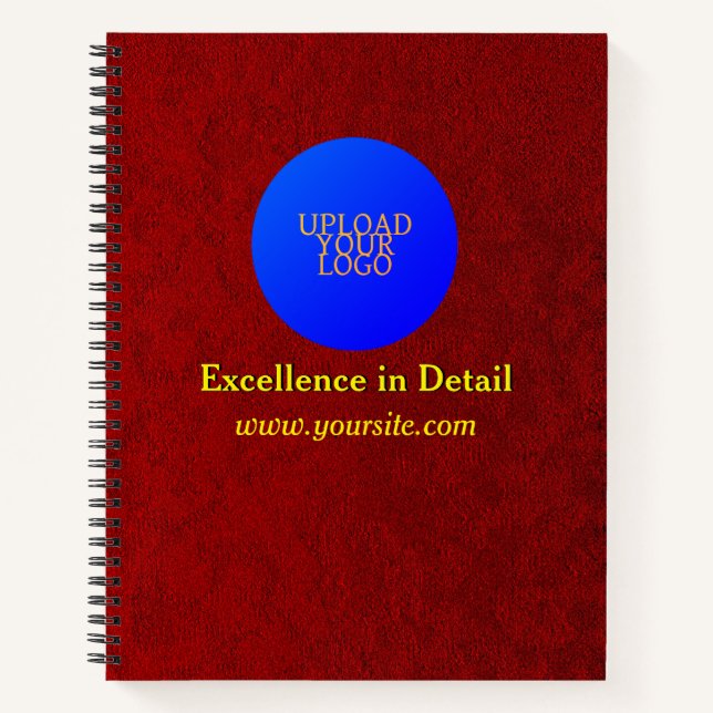 Personalisiert Luxus Carmine Velvet Business Notizbuch (Vorderseite)