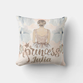 Personalisiert Luxus Princess Beige Glitzer Kissen