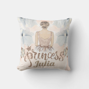 Personalisiert Luxus Princess Beige Glitzer Kissen