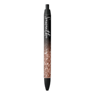 Personalisiert Luxus Rose Gold Glitzer Ombre Kugelschreiber